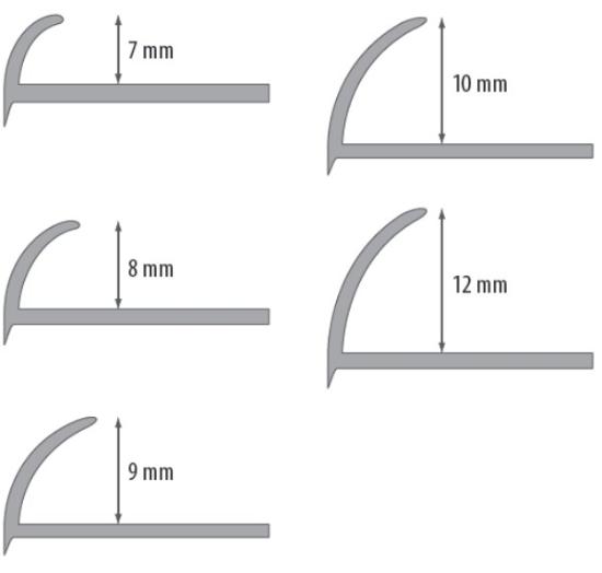 Prekės „Kantelis plytelėms išorinis 9 mm 2,5 m šviesiai pilkas - 105“ paveikslėlis