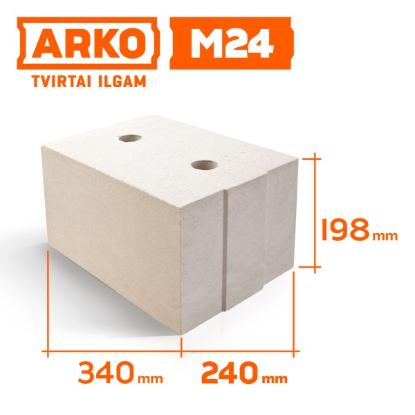 Prekės „Blokas ARKO M24, silikatinis, 340x240x198 mm“ paveikslėlis