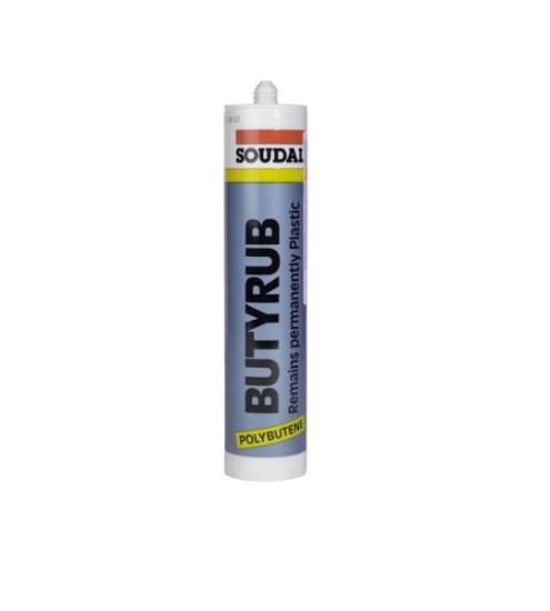 Prekės „Hermetikas akrilinis Soudal BUTYRUB GREY, 310 ml, pilkas“ paveikslėlis