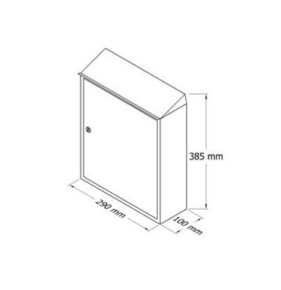 Prekės „Dėžutė pašto PD900 vario spalvos 385x290x100 mm“ paveikslėlis