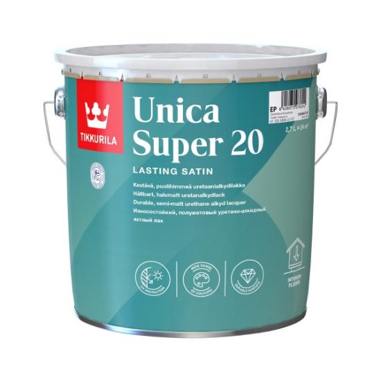 Prekės „Lakas medienai uretaninis alkidinis Tikkurila Unica Super pusiau matinis EP 2,7 l“ paveikslėlis