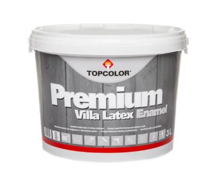 Prekės „Dažai dispersiniai TOPCOLOR VILLA LATEX 3 l balta“ paveikslėlis