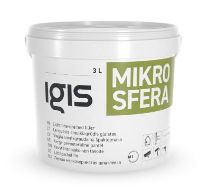 Prekės „Glaistas statybinis vidaus darbams IGIS Mikrosfera 3 l“ paveikslėlis