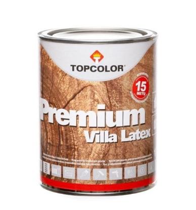 Prekės „Dažai medienai VILLA LATEX geltoni 1 l TOPCOLOR“ paveikslėlis