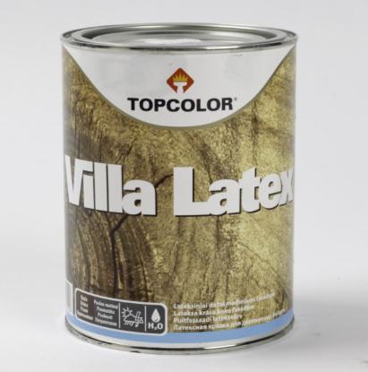 Prekės „Dažai medienai pusiau matiniai VILLA LATEX (R) 1 l TOPCOLOR“ paveikslėlis