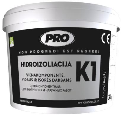 Prekės „Hidroizoliacija vienakomponentė kaučiukinė PRO K1 5 kg“ paveikslėlis