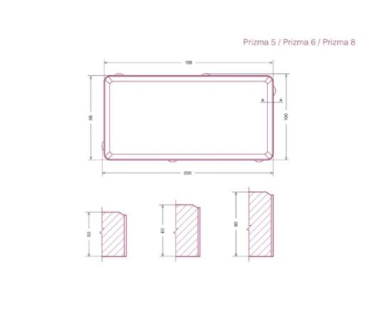 Prekės „Grindinio trinkelė Prizma 6, 200x100x60 mm, juoda“ paveikslėlis