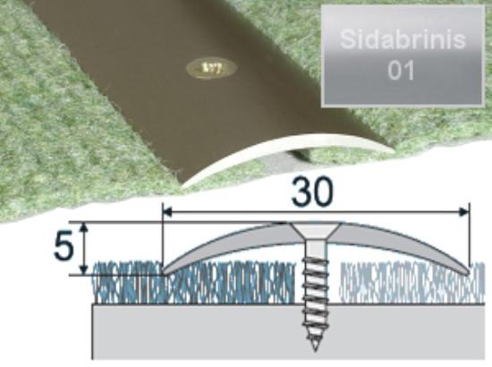 Prekės „Profilis grindų sujungimui A03 30x5mm 180 cm šampano spalva“ paveikslėlis