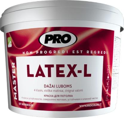 Prekės „Dažai visiškai matiniai luboms PRO Latex-L 3 l“ paveikslėlis