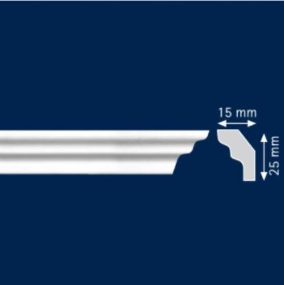 Prekės „Apvadas luboms polistirolinis Homestar S25 2 m 15 x 25 mm“ paveikslėlis
