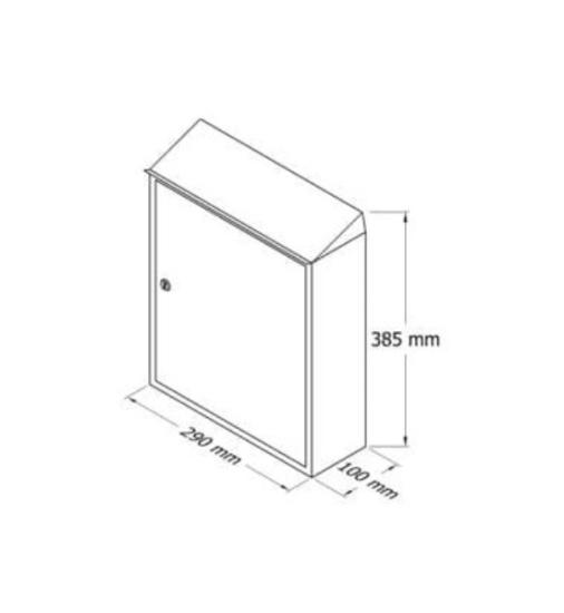 Prekės „Dėžutė pašto PD900 pilkos spalvos 385x290x100 mm“ paveikslėlis
