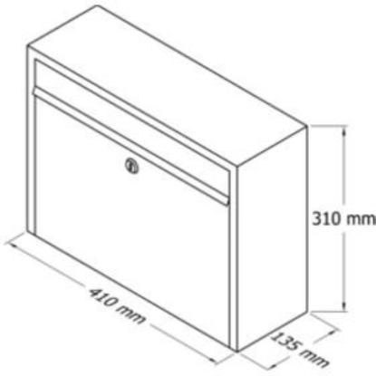 Prekės „Dėžutė pašto PD910 pilkos spalvos 310x410x135 mm“ paveikslėlis