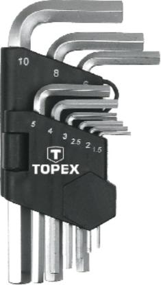 Prekės „Rinkinys raktų Hex CV Premium 9vnt Topex“ paveikslėlis