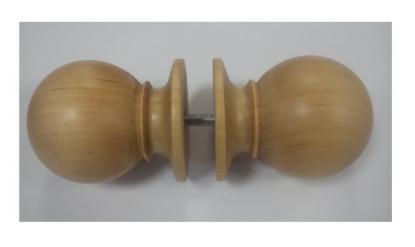 Prekės „Komplektas medinių rankenų 54 mm R-1WL beržo lakuotas“ paveikslėlis