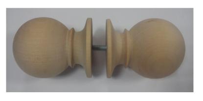 Prekės „Komplektas medinių rankenų 54 mm R-1W beržo nedengtos“ paveikslėlis
