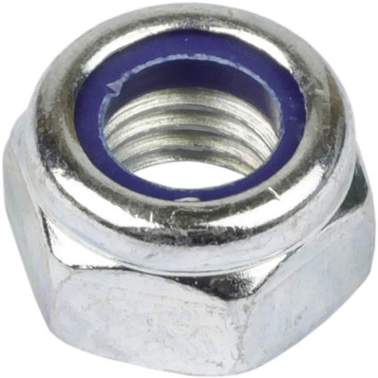 Prekės nuotrauka Veržlė su plastikiniu žiedu M 10 mm cinkuota DIN-985  