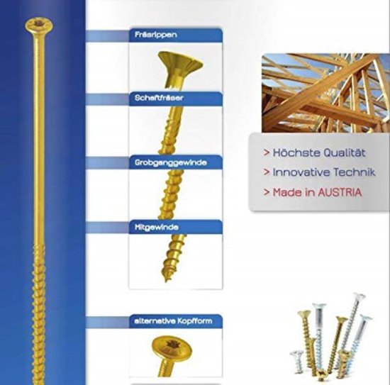 Prekės nuotrauka Medsraigtis 8x 380/100 zng/b zn T40 didele galvute GPR