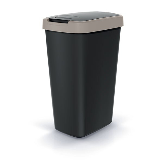 Prekės nuotrauka Dėžė šiukšlių 45l šv.ruda/juoda Compacta Q Keden