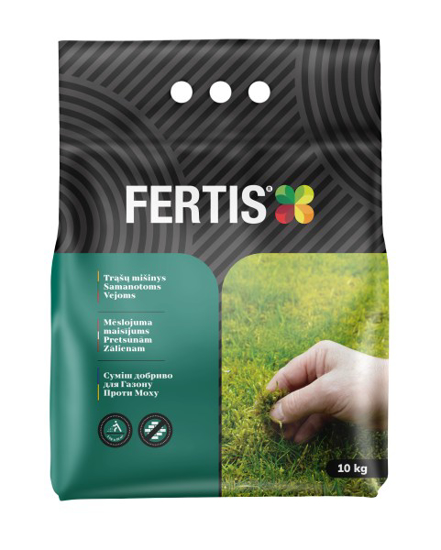 Prekės nuotrauka Trąšos vejoms nuo samanų 10 kg Fertis