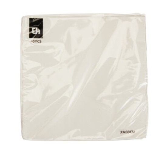 Prekės nuotrauka Popierinės servetėlės, 40 vnt., 33×33 cm