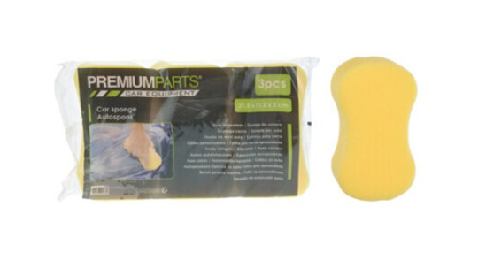 Prekės nuotrauka Automobilio plovimo kempinės, geltonos, rinkinys 3 vnt.