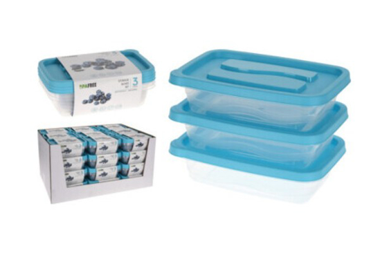 Prekės nuotrauka Indeliai maisto produktams 3vnt 1020ml Excellent Houseware