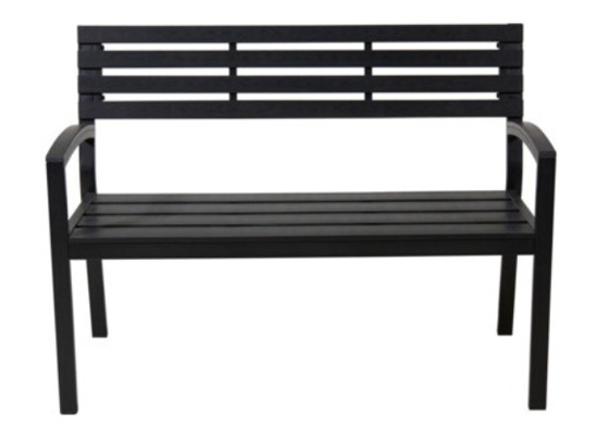 Prekės nuotrauka Suoliukas sodo 115x55x85cm juoda sp.