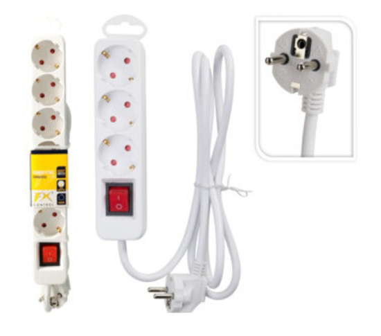 Prekės nuotrauka Ilgiklis 3 lizdų 1,5m su įž. FX control