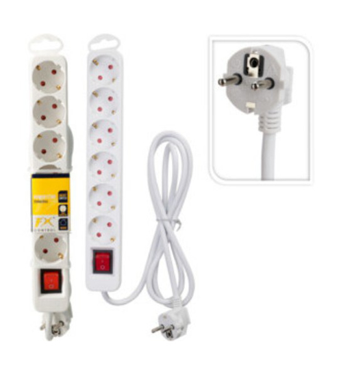 Prekės nuotrauka Ilgiklis 6 lizdų 1,5m su įž. FX control