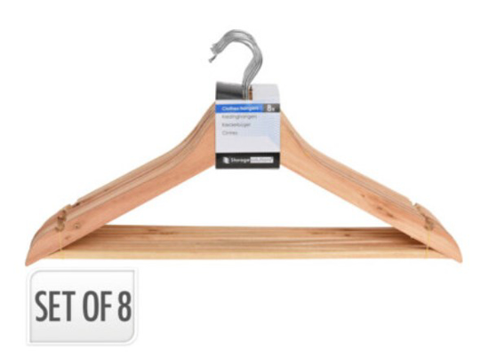 Prekės nuotrauka Rinkinys pakabų medinių 8vnt 882159