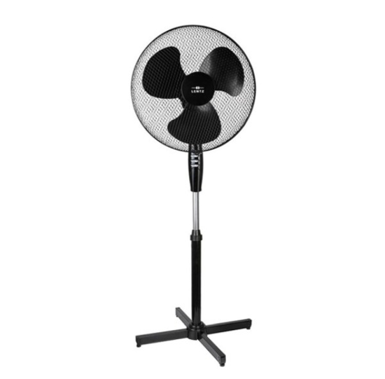 Prekės nuotrauka Ventiliatorius pastatomas 35W 40cm juodas Lentz