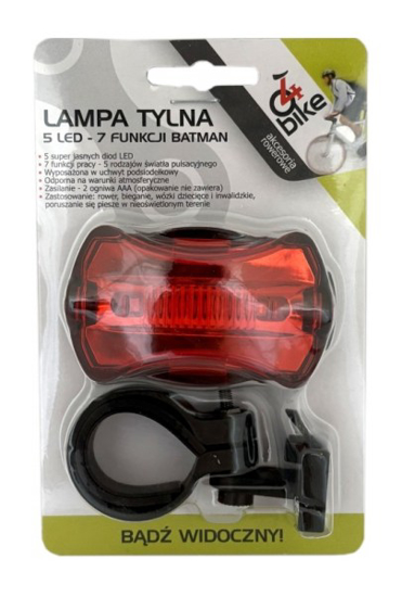 Prekės nuotrauka Žibintas dviračiui galinis Batman 4Bike