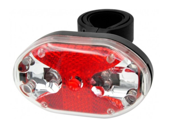 Prekės nuotrauka Žibintas dviračiui galinis 9 Led 7-funkcijų 4Bike