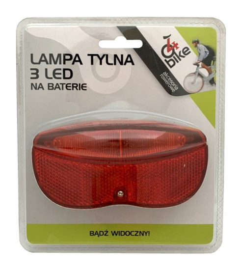 Prekės nuotrauka Žibintas dviračiui galinis 3 Led daugiafunkcinis 4Bike