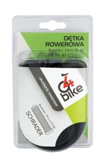 Prekės nuotrauka Kamera dviračio padangai 24"x1,75 AV 4Bike