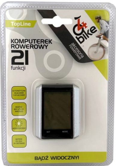 Prekės nuotrauka Skaitiklis dviračiui 21-funkcijų su apšvietimu 4Bike