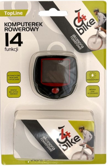 Prekės nuotrauka Skaitiklis dviračiui 14-funkcijų TopLine 4Bike
