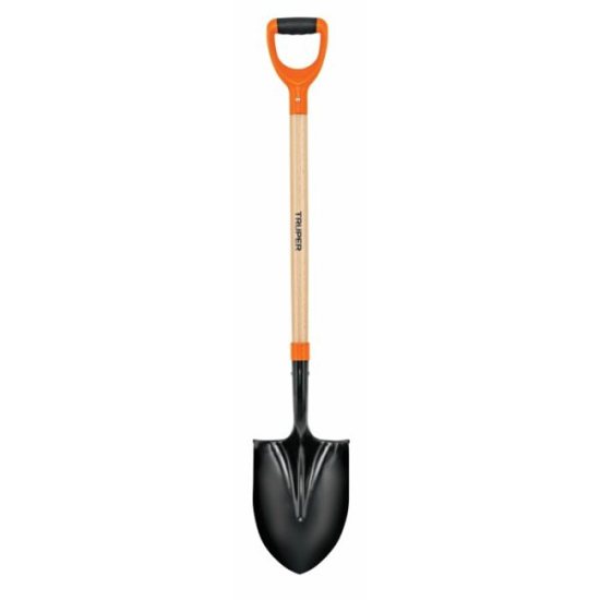 Prekės nuotrauka Kastuvas smailus D formos rankena 120cmx24cm Truper