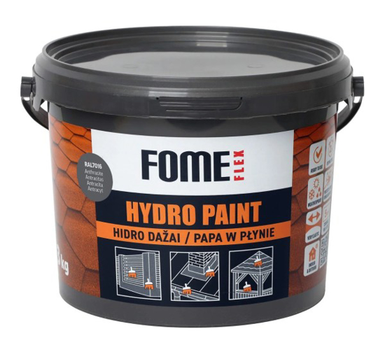 Prekės nuotrauka Hidroizoliaciniai dažai Fome Flex Hydro Paint, RAL 7016 antracitas , 6 kg