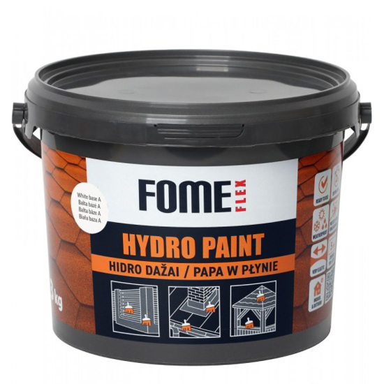Prekės nuotrauka Hidroizoliaciniai dažai Fome Flex Hydro Paint, balta bazė A, 6 kg.