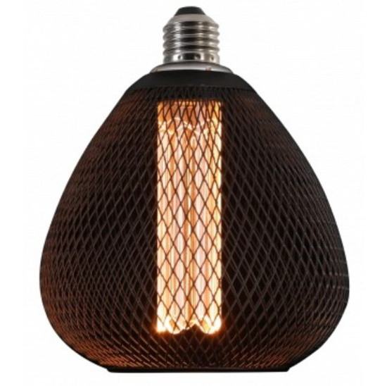 Prekės nuotrauka Lempa LED 2,5W E27 ažūrinis gaubtas, juodas 1800K Optonica