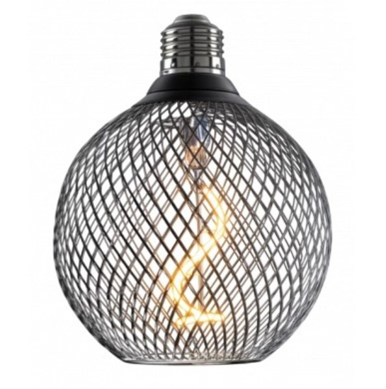 Prekės nuotrauka Lempa LED 2,5W E27 ažūrinis gaubtas, juodas 1800K Optonica