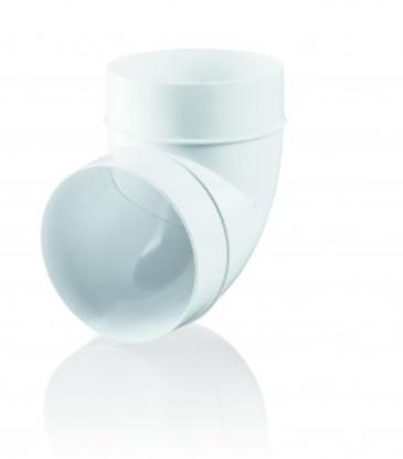 Prekės „Alkūnė ortakio plastikinė Ø 100 mm 90° Vents“ paveikslėlis