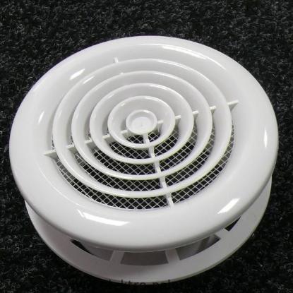 Prekės „Grotelės ventiliacinės plastikinės lubinės su flanšu MV100PFS Vents“ paveikslėlis