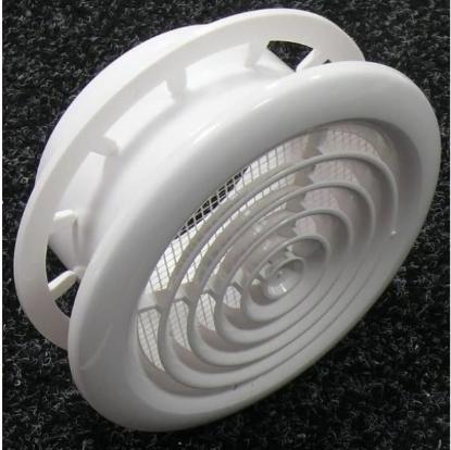 Prekės „Grotelės ventiliacinės plastikinės lubinės su flanšu MV150PFS Vents“ paveikslėlis