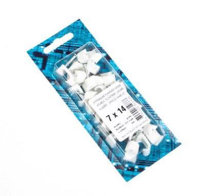 Prekės „Apkaba laidų tvirtinimui balta 7 x 14 mm 25 vnt Baltplasts“ paveikslėlis