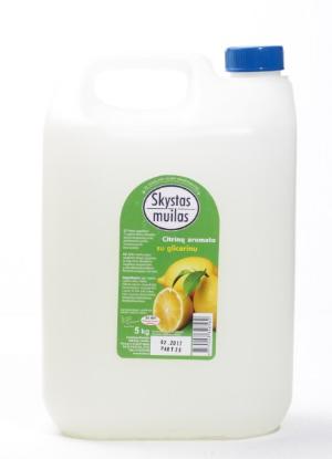 Prekės „Muilas skystas 5 kg su glicerinu citrinų kvapo“ paveikslėlis