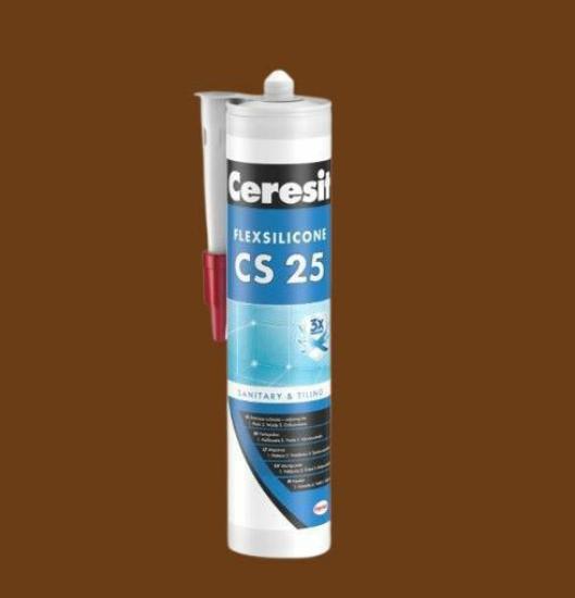 Prekės „CERESIT CS 25-58, 280 ml, CHOCOLATE, t. rudas sanitarinis silikonas“ paveikslėlis