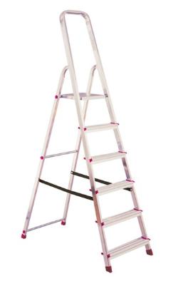 Prekės „Kopėčios aliuminės 6 pakopų biutinės HHL 1,20 x 2,05 x 3,2 m Krause Corda“ paveikslėlis