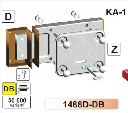 Prekės „Spyna garažo durų ruda MARTA 1488D-DB“ paveikslėlis